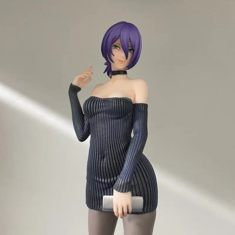 Anime Collectible 30cm Reze Chainsaw Man PVC Model Dress Desktop Ornament for Adults