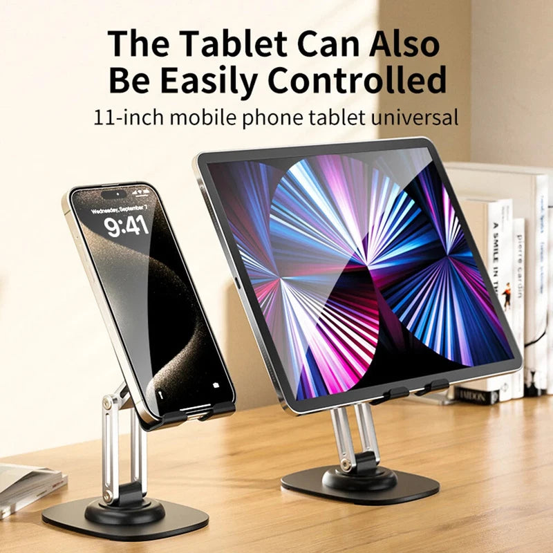 Adjustable Tablet and Phone Stand - 360° Rotatable Portable Desktop Holder