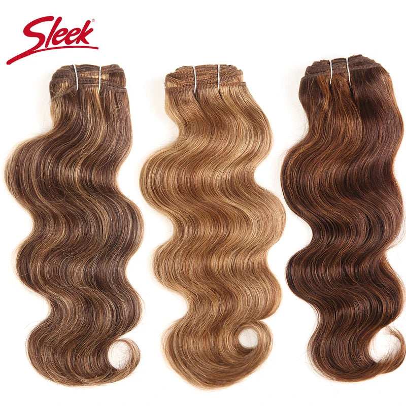 Brazilian Human Hair Extensions - Body Wave P4/27 P6/27 Ombre T1B/27, Double Drawn Remy Hair Bundles for Black Women