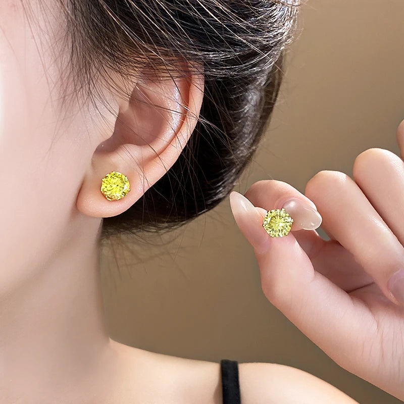 Luxury Zircon Earrings Set with Gift Box for Women - Elegant Jewelry Gift