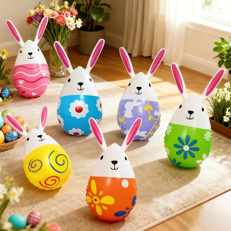 Inflatable Easter Bunny Egg Yard Decoration - Spring Festive Outdoor Toy