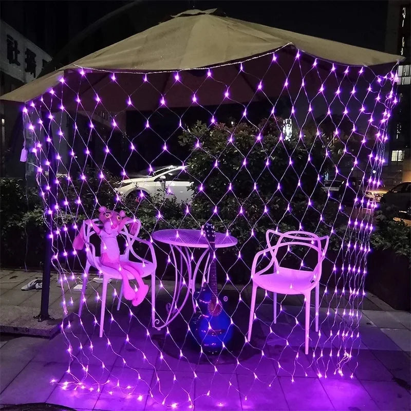 Halloween LED Fairy String Lights Net Mesh Curtain for Parties Weddings Home Decor