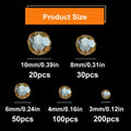 Golden Champagne Crystal Glass Spacer Beads for Handmade Jewelry 4-10mm
