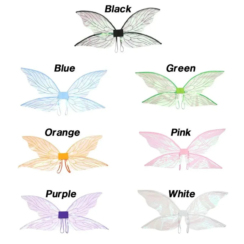 Colorful Fairy Wings for Girls Halloween Costume Cosplay Party Accessories