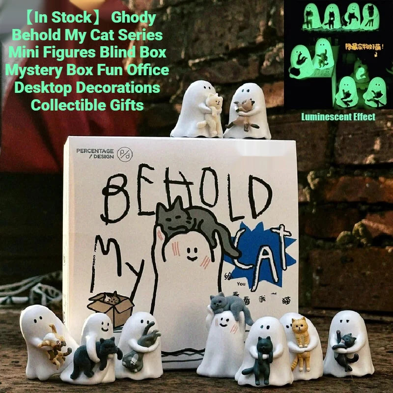 Mini Cat Series Collectible Figures Blind Box Office Desk Decorations Gift