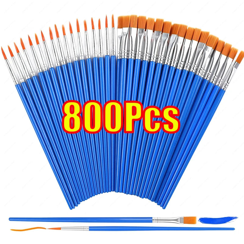 Acrylic Paint Brush Set 800pcs for Artists Kids Watercolor Oil Craft