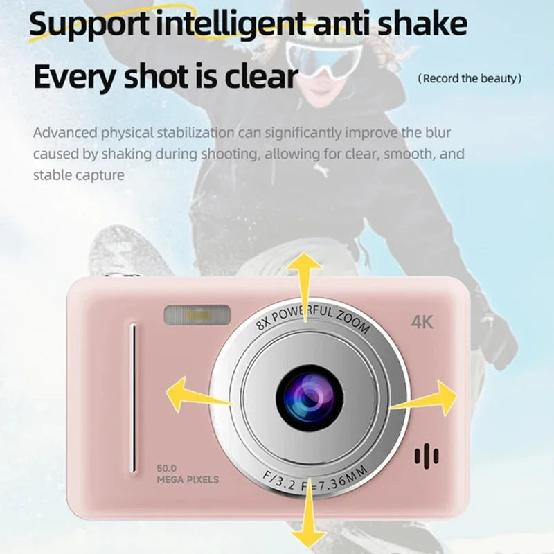 4K Digital Camera 50MP HD Vlogging Camera with Autofocus, LED Flash & Dual Screen