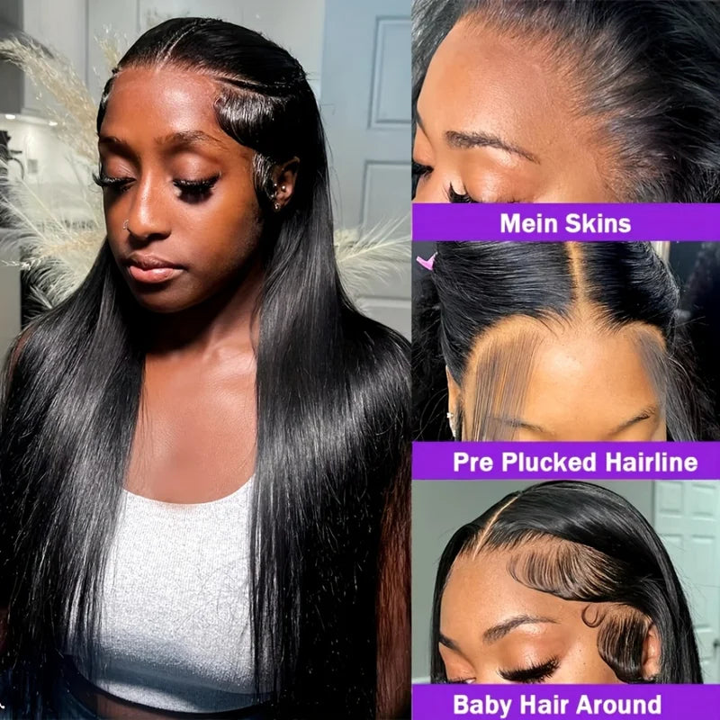 High-Quality Human Hair Wigs with Transparent Lace Front | Multiple Lengths & Colors