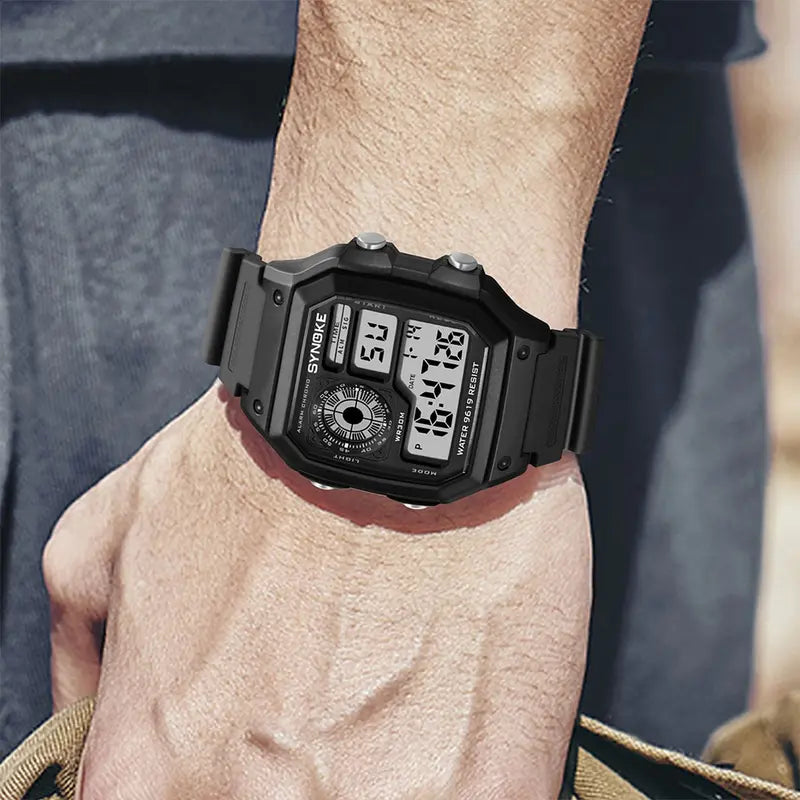 Military Digital Sports Watch Waterproof Luminous Chronograph for Men