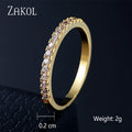 Multicolor Cubic Zirconia Women's Engagement Ring - Luxury Wedding Jewelry