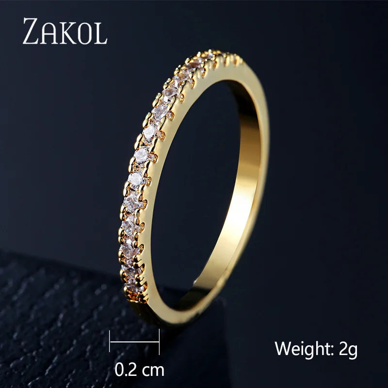 Multicolor Cubic Zirconia Women's Engagement Ring - Luxury Wedding Jewelry