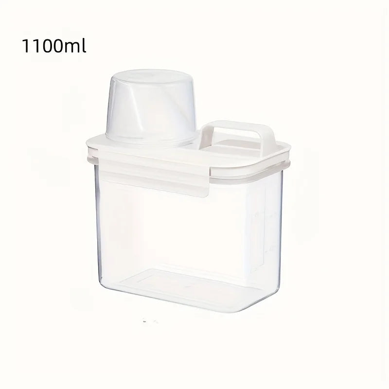 Large Capacity Laundry Detergent Storage Box with Lid - Household Organization