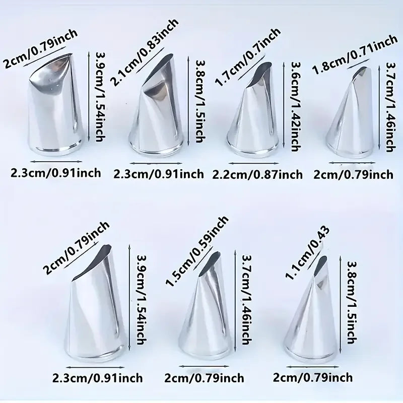 7pcs Cake Decorating Tips Set for Buttercream Roses Nozzles Piping Tools