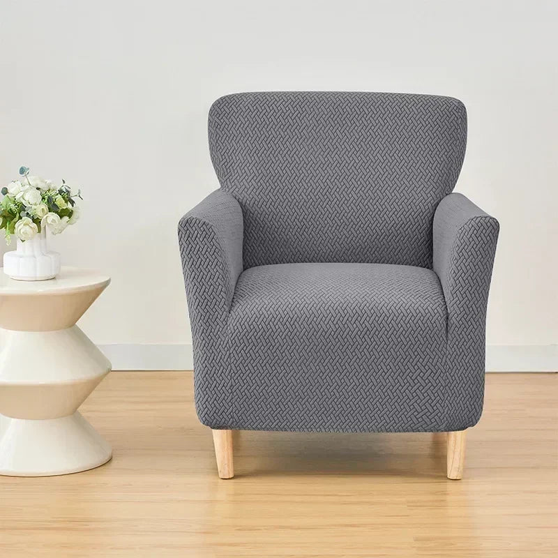 Stretch Jacquard Armchair Slipcover for Club & Sofa Chairs - Elastic Fabric