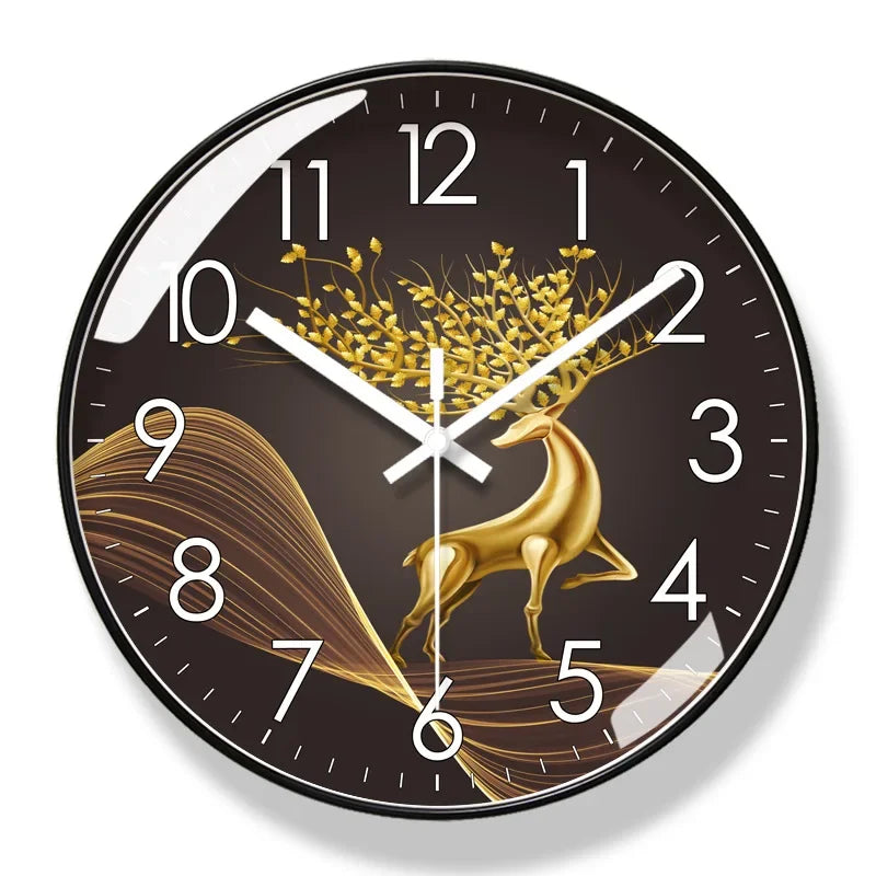 Modern Wall Clock for Living Room Silent Quartz Home Decor - 30/35cm