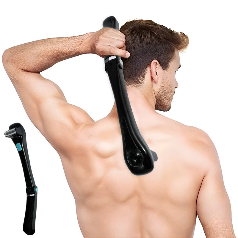 Electric Back Hair Shaver Cordless Foldable Body Razor Pain-Free Hair Removal