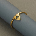 Vintage Stainless Steel Triforce Symbol Finger Ring for Men - Triangle Jewelry Gift