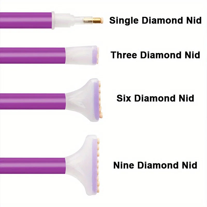 Diamond Painting Kit 29 Pieces DIY 5D Craft Accessories Set with Pens & Tweezers
