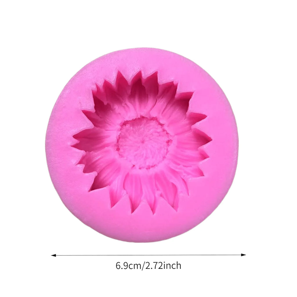 Sunflower Silicone Candle Mold - Oval Shaped Scented Wax & Clay Craft Tool