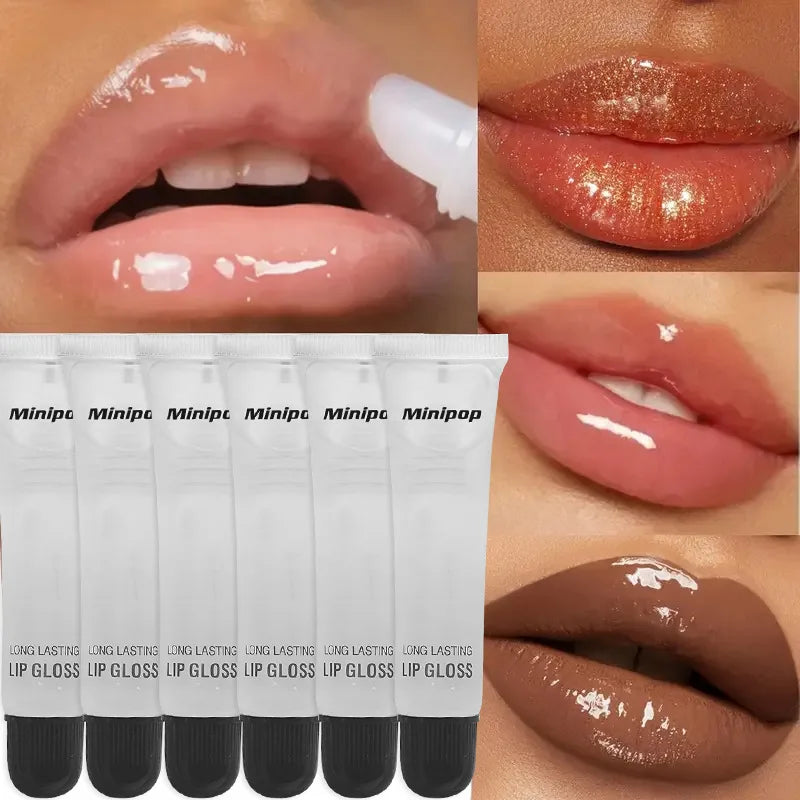 Long Lasting Hydrating Clear Lip Gloss with High Shine Non-Sticky Lip Base Oil Set - 18ml