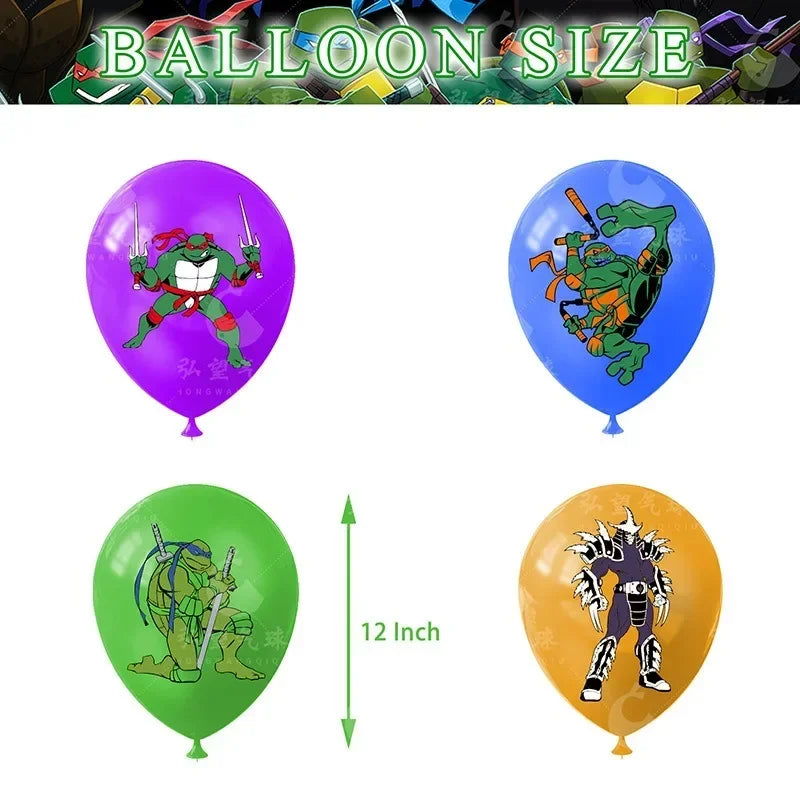 Teenage Mutant Ninja Turtles Latex Balloons Set Party Decorations Photo Props Halloween Gift