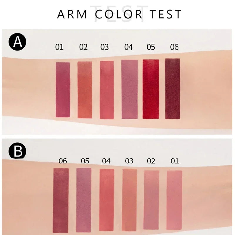 Waterproof Matte Lipstick Set - Long Lasting Velvet Lip Gloss with Moisturizing Formula