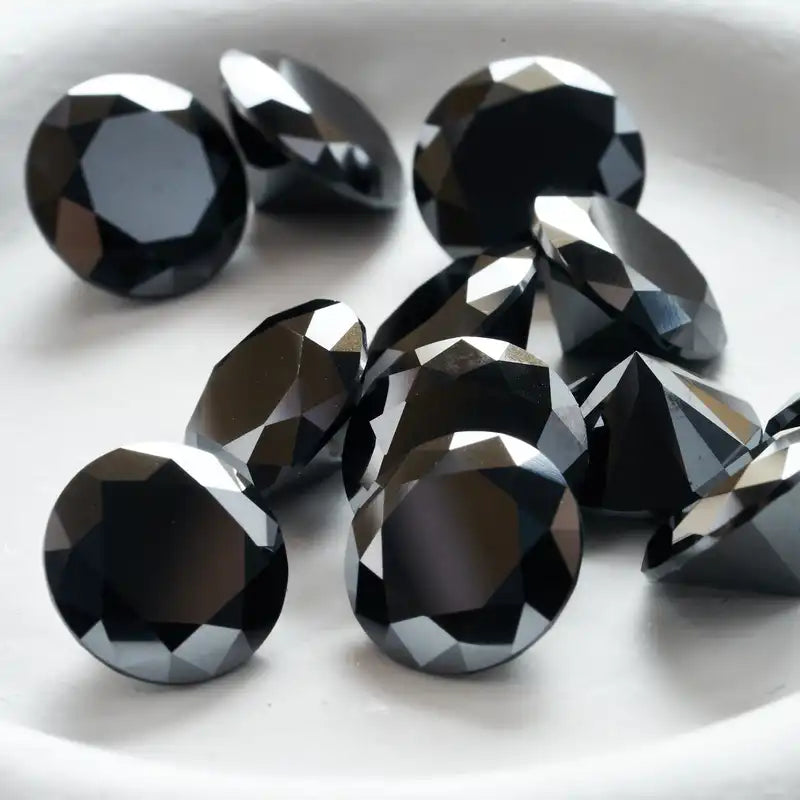 Black Moissanite Loose Stones 0.5-5ct VVS1 Excellent Cut Lab Diamonds