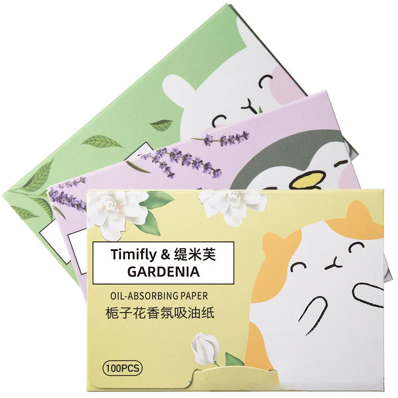 Oil Blotting Papers 100pcs Facial Oil Control Sheets for Men Women Set