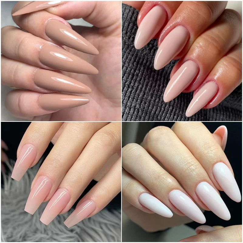 Nail Extension Gel Kit 2Pcs UV & LED Fast-Drying French Style Nail Art