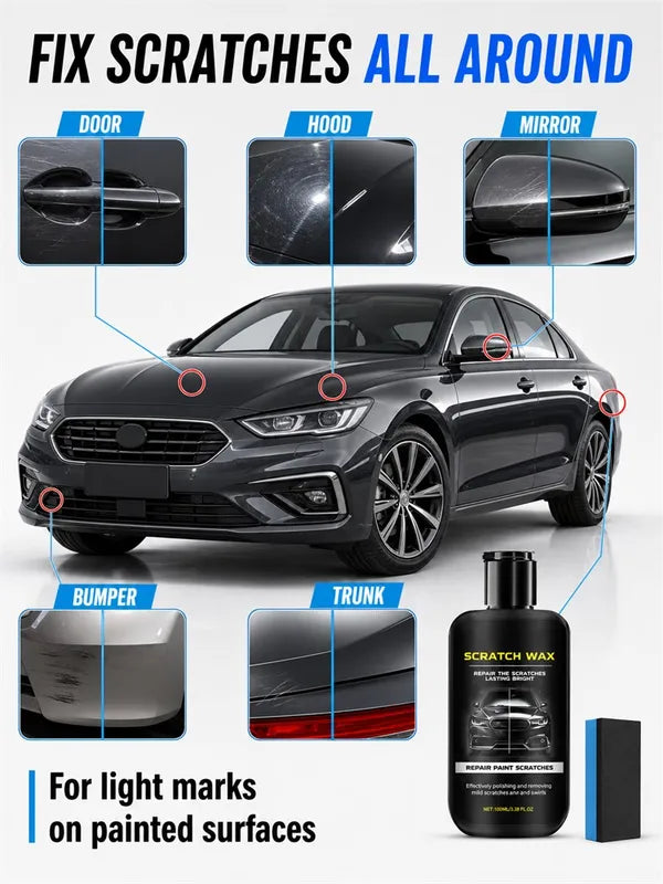 Car Scratch Repair Polish Wax - Removes Scratches & Protects Paint, Restores Gloss