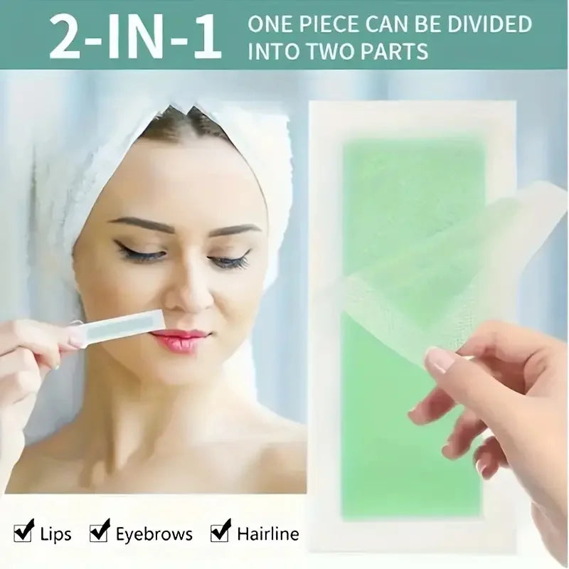 Depilatory Wax Strips for Hair Removal - 10Pcs Full Body Waxing Kit