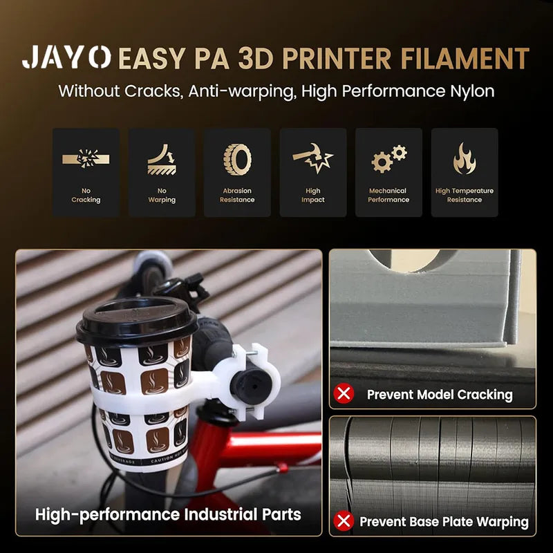 Nylon 3D Printer Filament 1.75mm - 5 Rolls Polyamide for FDM Printing