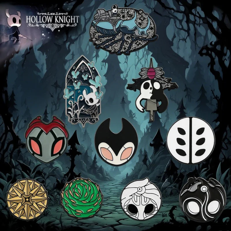 Hollow Knight Brooch Metal Enamel Badge Anime Cosplay Accessories for Fans