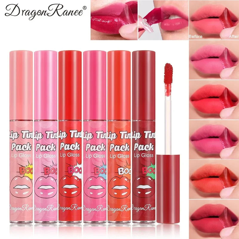 Peel-Off Lip Gloss Set Waterproof Long Lasting Matte Lip Stains - Multiple Colors