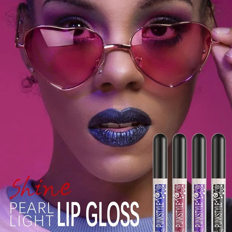 Halloween Lip Gloss Set - Diamond Glitter Matte Liquid Lipstick Long Lasting Waterproof