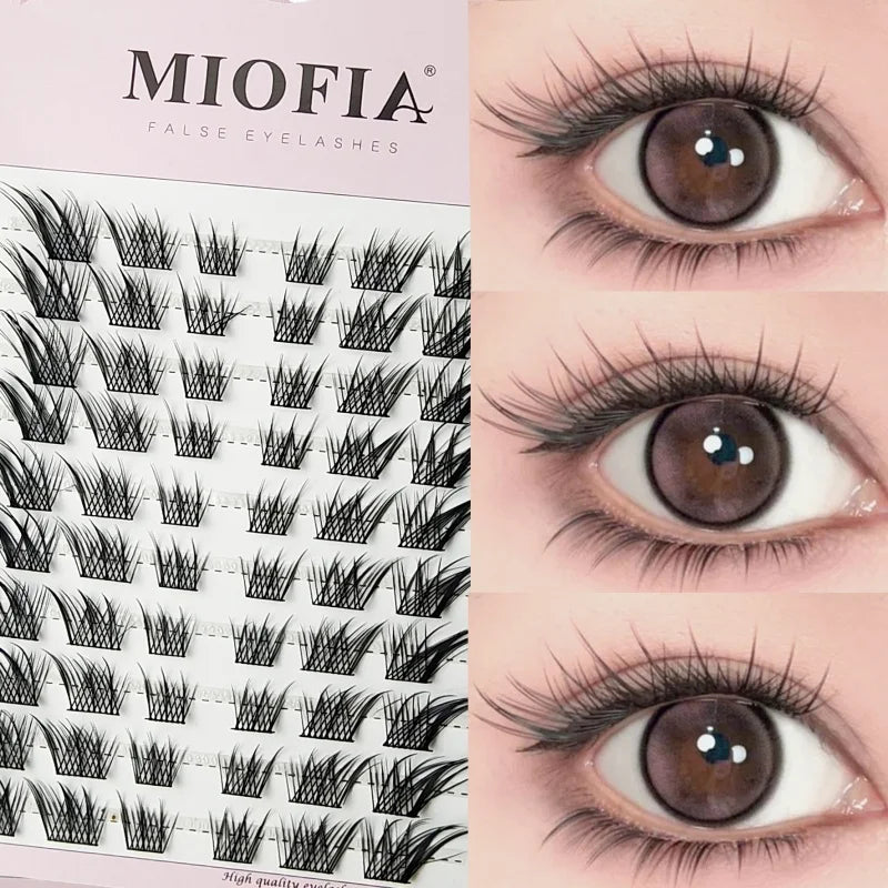 120 Bundles Mink False Eyelashes 3D Russian Cluster Makeup Extensions