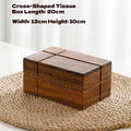 Luxury Wooden Tissue Box Cover - Premium Walnut Napkin Holder for Home & Desk