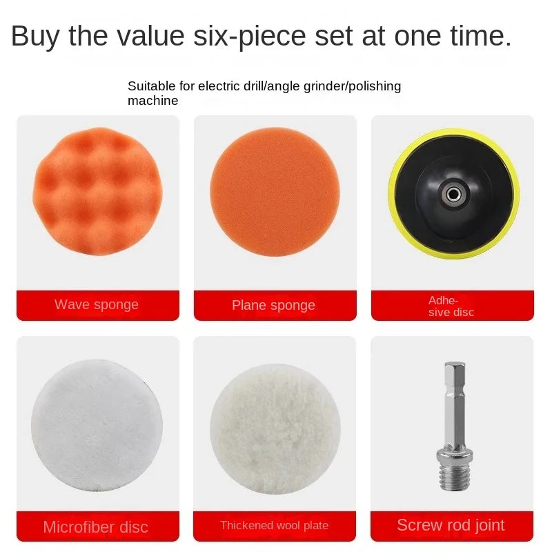 Car Polishing Sponge Plate Set for Electric Drill - Surface Cleaning & Shine