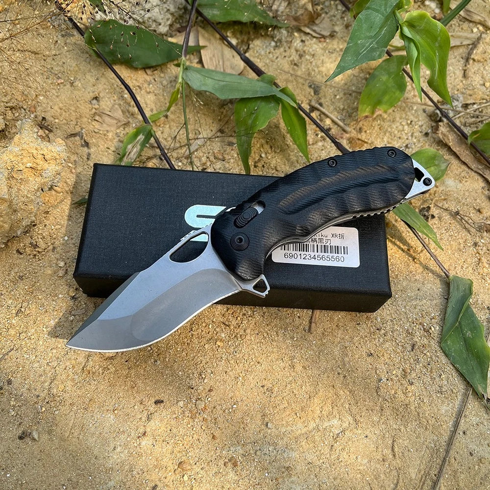 Survival Folding Knife with Belt Clip - Camping and Outdoor Multi-Tool