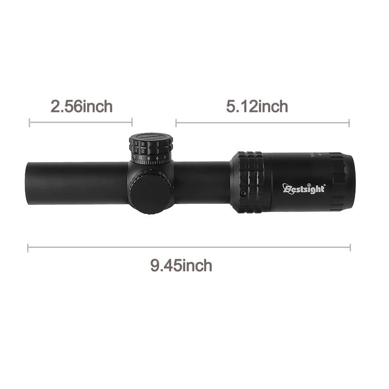 1-5X24 Tactical Scope with Red & Green Illuminated Reticle for Hunting