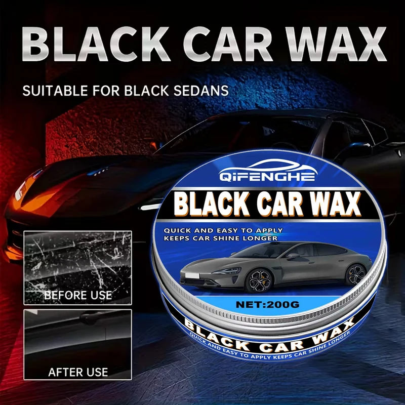Premium Car Wax for Black Vehicles Deep Gloss Finish Scratch Removal Waterproof Protection