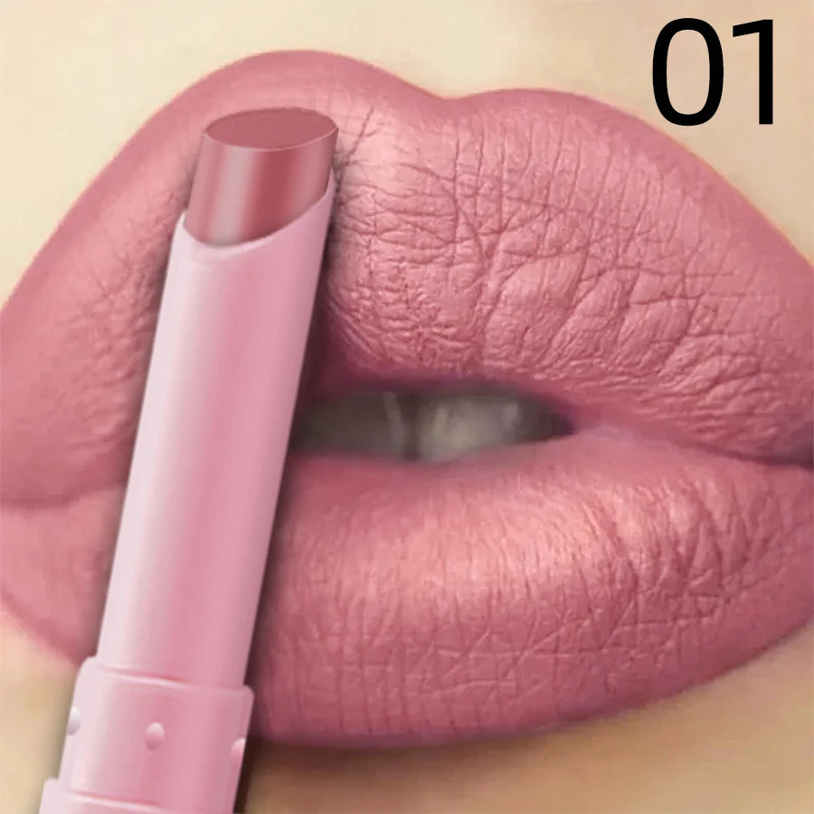 Waterproof Matte Lipstick Set - Long-Lasting Lip Gloss & Lip Liner Pen