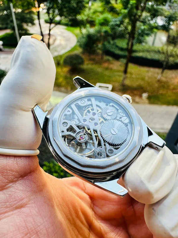 Men's Mechanical Watch 36mm Retro Chinese Style Hand Wind Timepiece