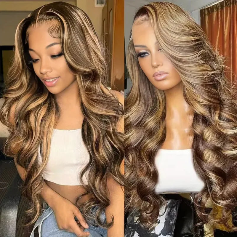 Body Wave Human Hair Wigs with HD Transparent Lace Frontal - Multiple Colors & Lengths