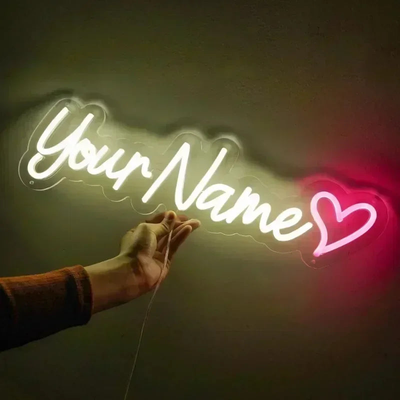 Personalised LED Neon Sign Custom Name Light for Wedding Bar Bedroom Decor
