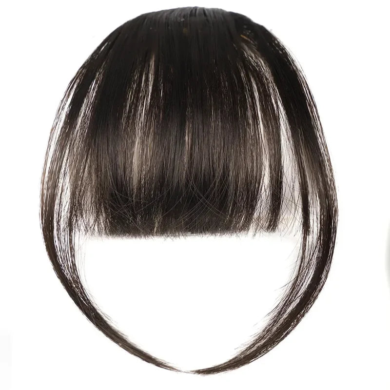 Women Clip-In Fake Bangs Hairpiece, Synthetic Fringe for Styling, Natural Look