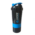 3-Layer Protein Shake Bottle Water Bottle with Mixing Cup for Bodybuilding & Fitness
