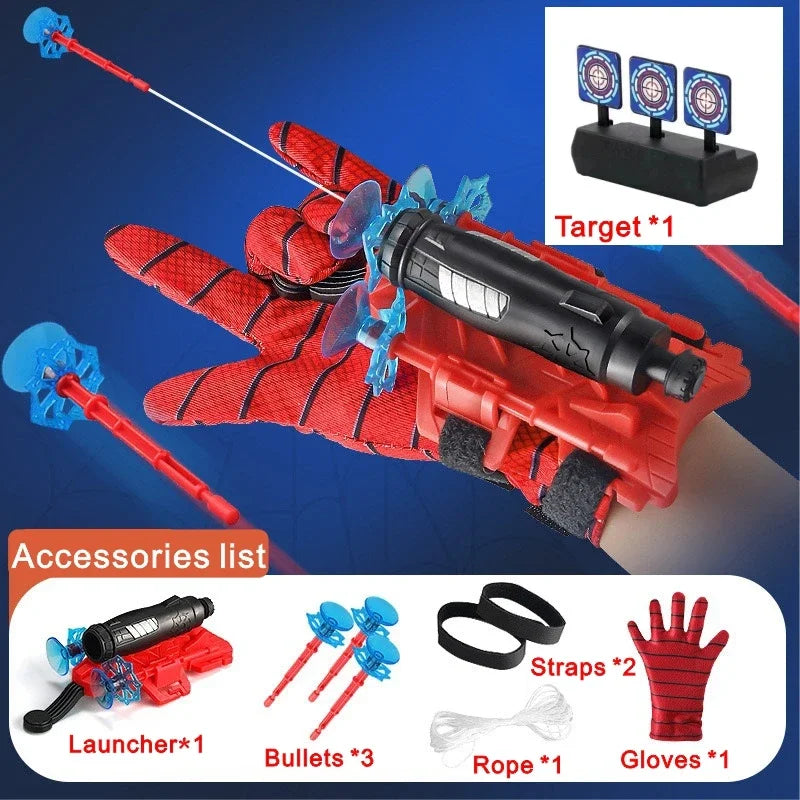 Children's Spider Web Shooter Toy Set with Gloves for Superhero Role Play