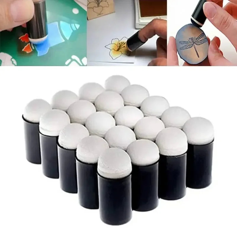 10 Pcs Finger Painting Foam Daubers for Ink Chalk Staining DIY Art Set