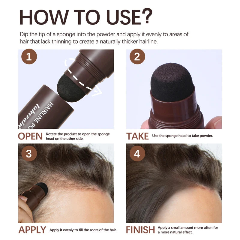 Waterproof Hairline Powder Root Cover Up for Natural Hair & Brow Enhancement - Multiple Colors